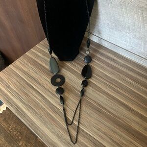 Black Beaded Necklace